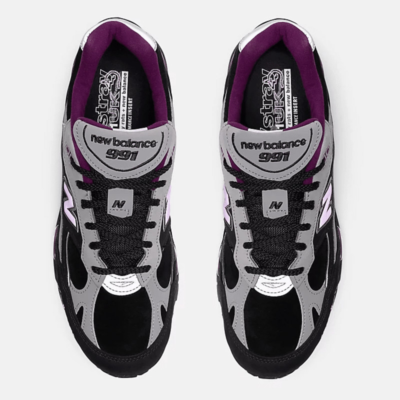 Stray Rats x New Balance 991 Black/Purple | W991SRP | Grailify